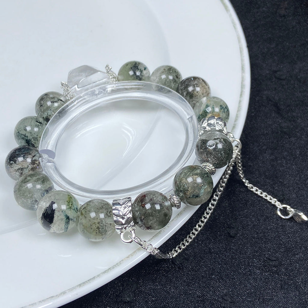 11mm Garden Quartz Bracelet Fashion Gemstone Crystal Jewelry Bangle Healing Holiday