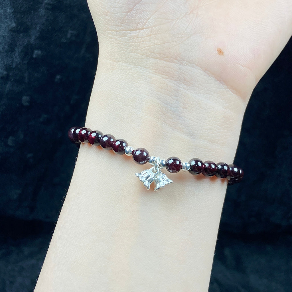 5mm Garnet Beads Design Bracelets Lucky Energy Healing Gemstone Jewelry Charm