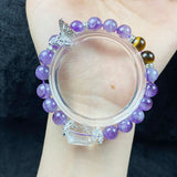 8mm Amethyst Tiger Eye Stone Bracelet Butterfly Accessories Reiki Crystal Healing Energy Jewelry