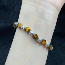 Load image into Gallery viewer, 6mm Yellow Tiger Eye Stone Stainless Steel Bracelets Women Men Reiki Healing Stretch Bangles Yoga