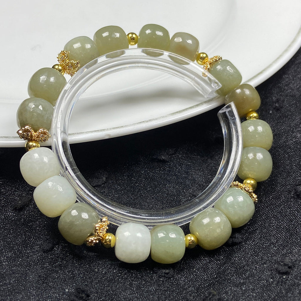 10mm Green Jade Beaded Bracelet Reiki Crystal Healing Energy Jewelry Gemstone