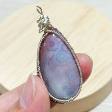 Load image into Gallery viewer, Hand Knitting Pink Carnelian Pendant Diy Crystal Agate Necklace Boys Girls Birthday Gift