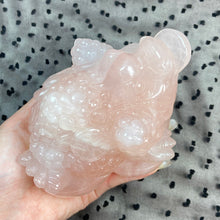 Load image into Gallery viewer, Toad Statue Rose Quartz Crystal Carved Reiki Healing Lucky Wealth Animal Crafts Home Decoration