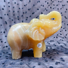Load image into Gallery viewer, Orange Calcite Elephant Animal Crystal Carved Healing Quartz Gemstone Crafts Home Decoration