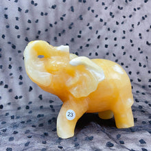 Load image into Gallery viewer, Orange Calcite Elephant Animal Crystal Carved Healing Quartz Gemstone Crafts Home Decoration