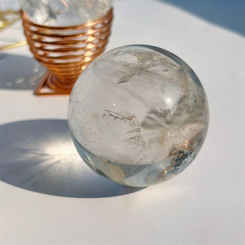 New arrival clear quartz sphere white crystals ball