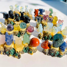 Load image into Gallery viewer, New crystal cartoon/animals/fruit carving set fluotite/opalite/obsidian stone carvings