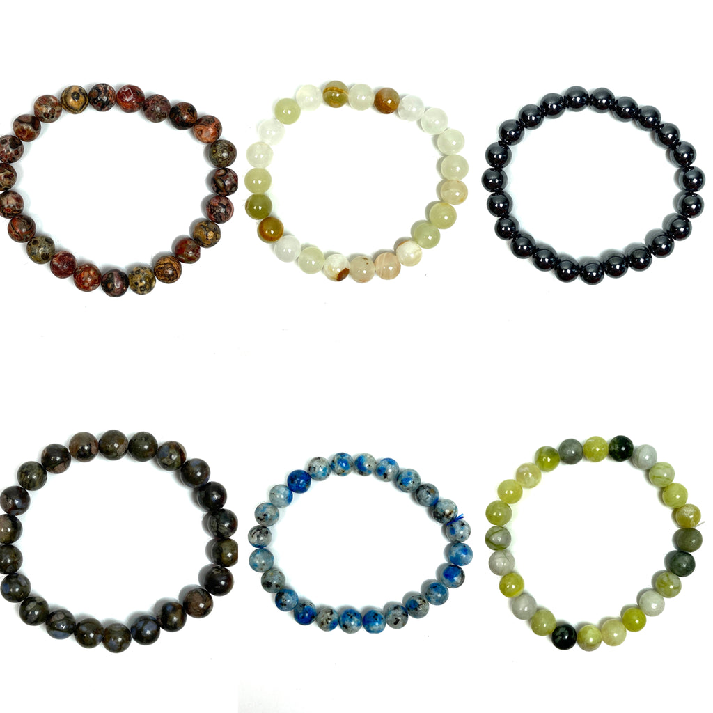 8MM Different Materials Crystal Bracelets 10$/5PCS