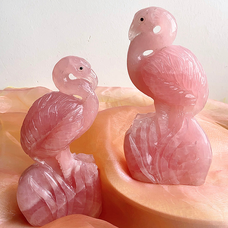 Beautiful Flamingo Carvings