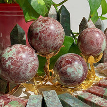 Load image into Gallery viewer, Natural Garnet With Amazonite Tower / Sphere