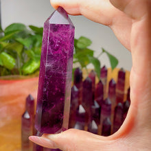Load image into Gallery viewer, Natural Magenta Fluorite Tower/Point