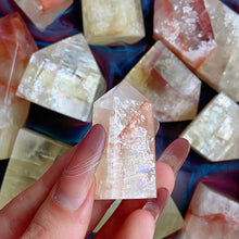 Load image into Gallery viewer, Honey Calcite With Fire Quartz Tower/Point