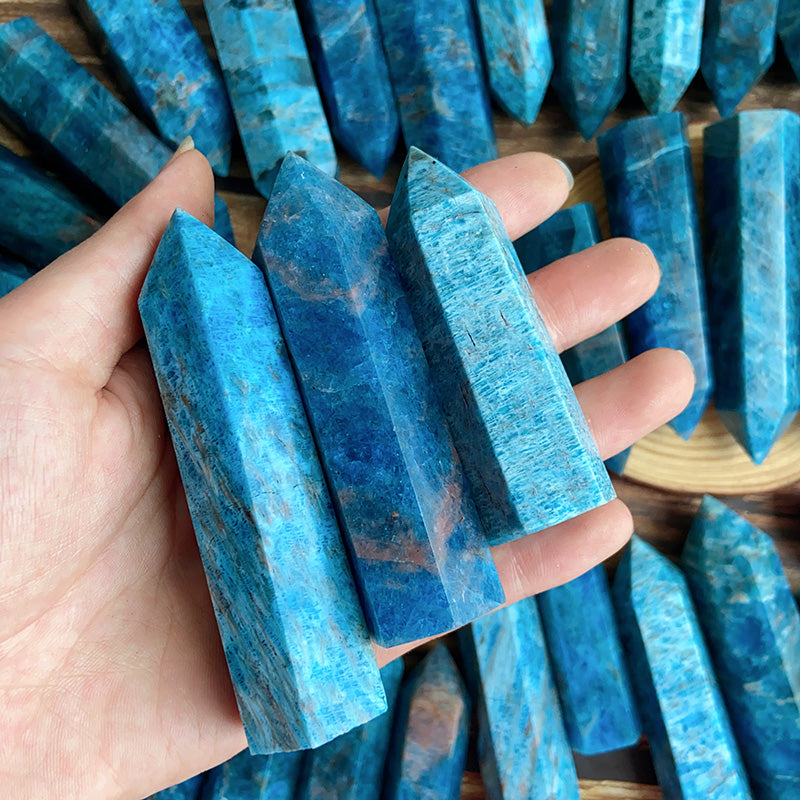 Natural Blue Apatite Tower /Point