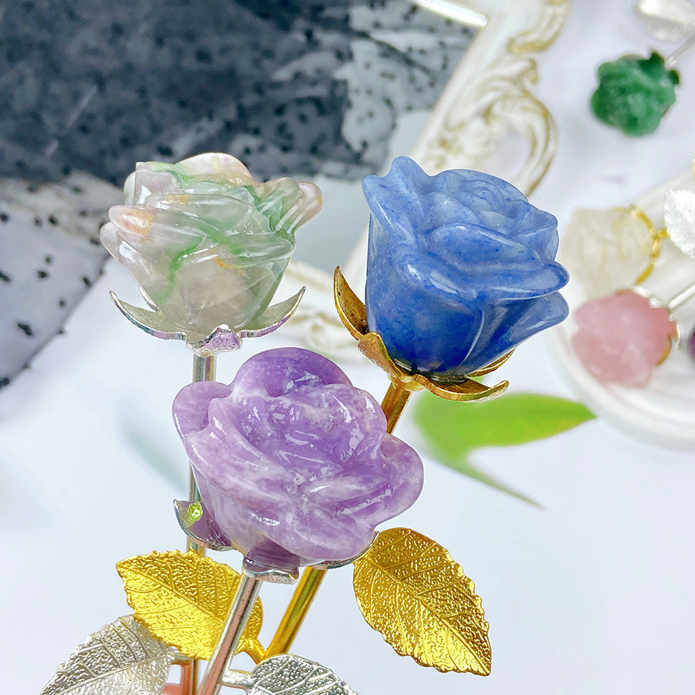 Different Materials Crystal Rose Flower For Valentine's Day