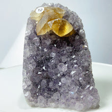 Load image into Gallery viewer, High Quality Amethyst Calcite Decoration Cluster Geode Free Form Ornaments
