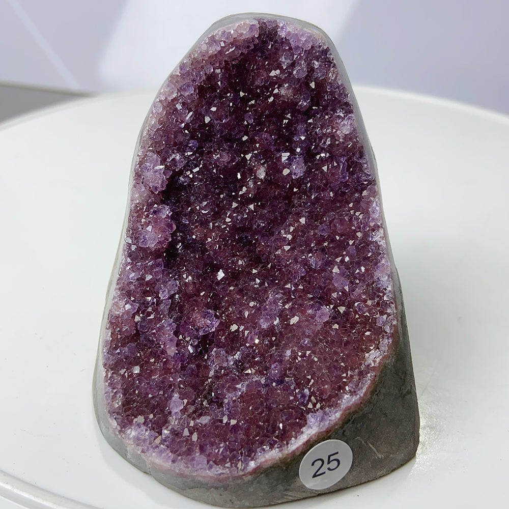 1PC Colourful Amethyst Cluster Geode Decoration Crystal Free Form Ornaments