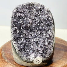 Load image into Gallery viewer, Black Forest Amethyst Cluster Geode Ornament Crystal Druzy Stone Decoration