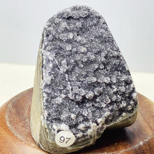 Load image into Gallery viewer, Black Forest Amethyst Cluster Geode Ornament Crystal Druzy Stone Decoration