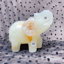 Load image into Gallery viewer, Green Onyx Elephant Hand-Carved Animal Decoration Quartz Statue Healing Stone