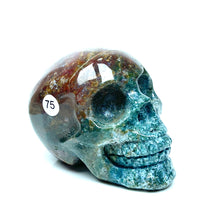 Load image into Gallery viewer, Ocean Jasper Skull Crystal Minerals Reiki Craft Energy Healing Meditation Spiritual Home Decoration