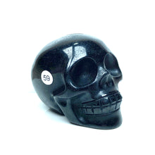 Load image into Gallery viewer, Black Obsidian Stone Minerals Carved Skull Reiki Energy Chakra Quartz Home Decor