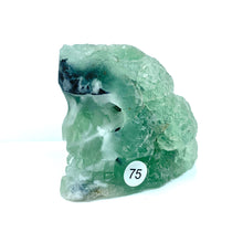 Load image into Gallery viewer, Fluorite Cluster Skull Hand Carved Crystal Energy Gemstone Reiki Healing Room Decoration