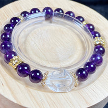 Load image into Gallery viewer, Amethyst Bracelets Chakra Reiki Irregular Clear Quartz bead Healing Stones Braided Handmade Jewelry