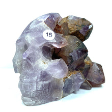 Load image into Gallery viewer, Amethyst Cluster Skull Carved Healing Living Minerals Gemstone Minerals Room Decoration