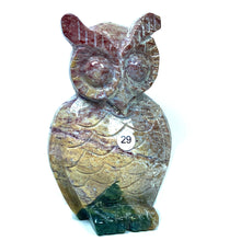 Load image into Gallery viewer, Ocean Jasper Wolf Elephant Owl Carving Crystal Animal Healing Energy Stone Fashion Home Decoration