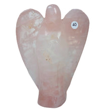 Load image into Gallery viewer, Crystal Angel Statue Hand Carved Rose Quartz Angel Model Healing Quartz Home Decor