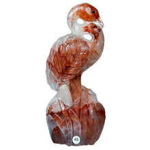 Load image into Gallery viewer, Fire Quartz Flamingo Bird Gemstone Healing Crystal Animal Figurine Reiki Carved Stones Room Decoration
