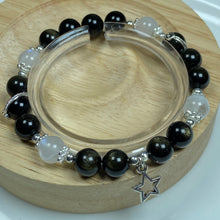 Load image into Gallery viewer, Golden Obsidian Bracelets Moonstone Bead Charm Bead Energy Gemstone Yoga Hand Jewelry