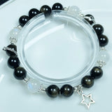Golden Obsidian Bracelets Moonstone Bead Charm Bead Energy Gemstone Yoga Hand Jewelry