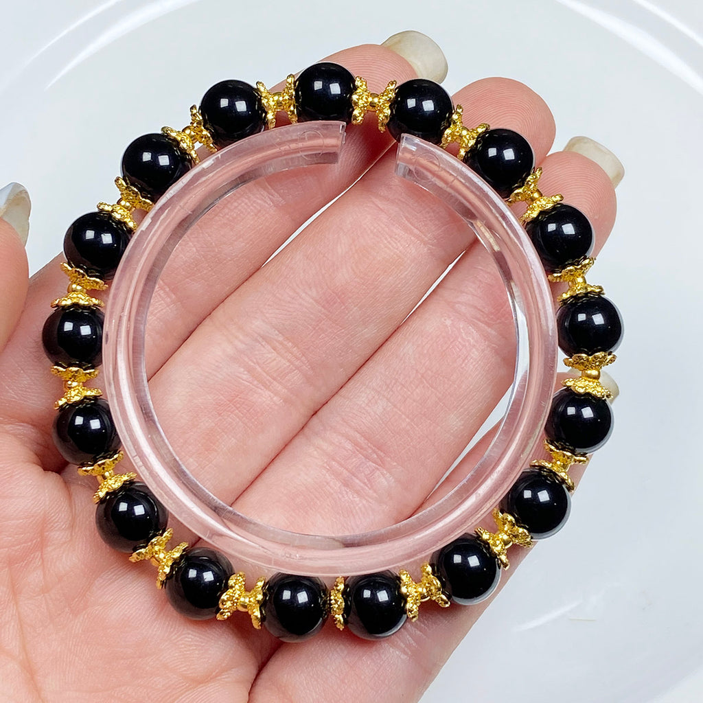 Obsidian Bracelet Ladies Men's Simple Fashion Beaded Blessing Healing Jewelry