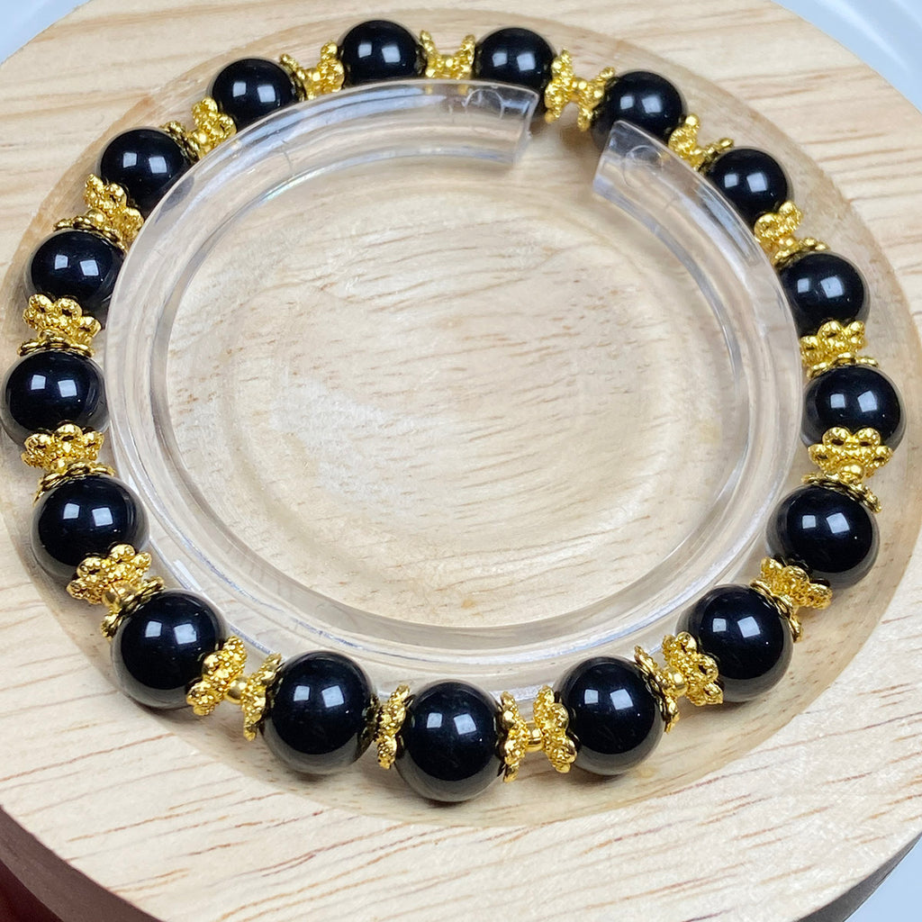 Obsidian Bracelet Ladies Men's Simple Fashion Beaded Blessing Healing Jewelry
