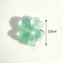 Load image into Gallery viewer, Green Fluorite Four Leaf Clover Crystal Carvings