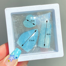 Load image into Gallery viewer, Small Size Aquamarine Flame &amp; Tower &amp; Heart Set Box