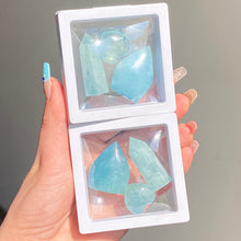 Load image into Gallery viewer, Small Size Aquamarine Flame &amp; Tower &amp; Heart Set Box