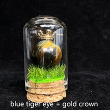 Load image into Gallery viewer, Tiger Eye Stone Sphere With Silver / Gold Crown
