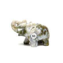 Load image into Gallery viewer, Moss Agate Elephant Carving Animal Sculpture Healing Christmas Home Decoration