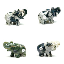 Load image into Gallery viewer, Moss Agate Elephant Carving Animal Sculpture Healing Christmas Home Decoration