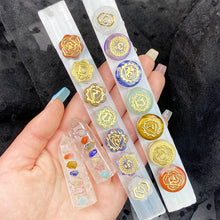 Load image into Gallery viewer, Seven Chakra With Selenite Stick Set