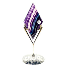 Load image into Gallery viewer, Fluorite Rhombus Mineral Crystal Polished Quartz Reiki Healing Gemstone Room Decoration