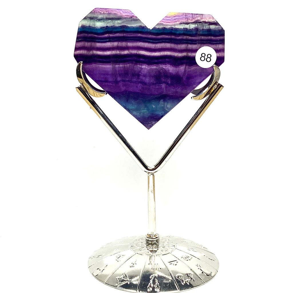 Fluorite Heart Gemstones Minerals Wicca Spiritual Reiki Ornaments Home Decoration