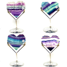 Load image into Gallery viewer, Fluorite Heart Gemstones Minerals Wicca Spiritual Reiki Ornaments Home Decoration