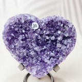 Large Size Natural Crystal Gemstone Amethyst Cluster Love Heart Home Decoration Reiki Energy Meditation Gemstone Ornament