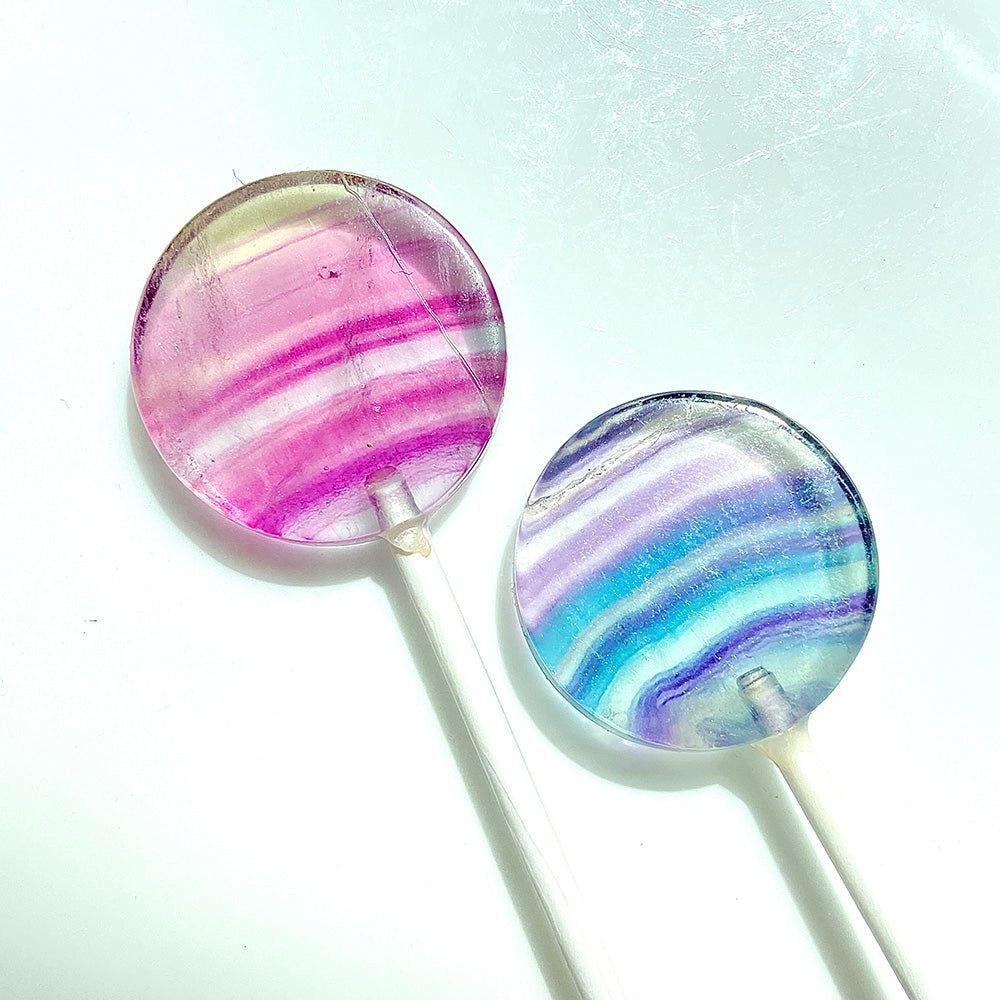 New Fluorite Lollipop Natural Crystal Stone Candy