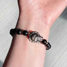 Load image into Gallery viewer, Obsidian Dragon Head &amp;Lion &amp; Moon Carving Beads Crystal Bracelet