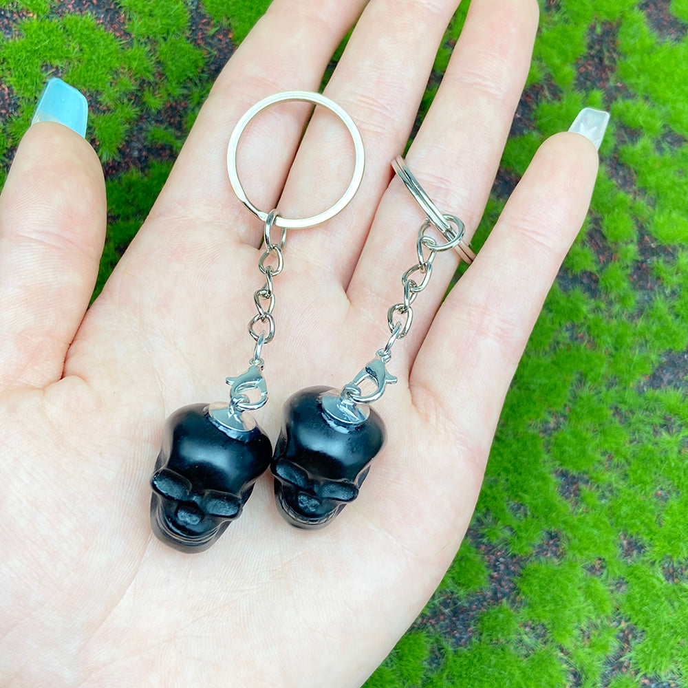 Different Styles Crystal Keychain (Red Jasper & Obsidian & Carnelian)