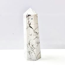 Load image into Gallery viewer, Crystal Howlite Tower Point Painting Gemstones Energy Ore Reiki Home Decorations